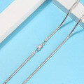 wholesale S925 Sterling Silver Cloud-Pull Jewelry Solid Snake Chain White Gold Collarbone Chain Bare Chain Matching Chain Direct from Manufacturer-0-1