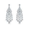 wholesale Metal material first: 2ct pear-shaped 7*10 high carbon diamond drop earrings, bold and exaggerated fringe long earrings, new collection by Shipei Jewelry-0-5