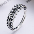 wholesale S925 Sterling Silver Star-shaped Open Ring for Women, Minimalist Hip-hop Internet Celebrity Accessory-0-0