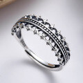 wholesale S925 Sterling Silver Star-shaped Open Ring for Women, Minimalist Hip-hop Internet Celebrity Accessory-0-2
