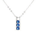 wholesale S925 Sterling Silver Personality and Elegance Sweet Time Vintage Blue Zircon Lady Princess Romantic Sweet Collarbone Necklace-0-4