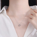 wholesale Sterling Silver Love Cube Pendant Necklace for Women, Minimalist Short Cubic Collarbone Chain in Korean Style-0-3