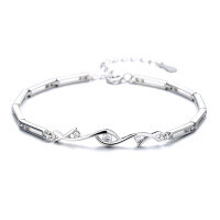 wholesale S925 Sterling Silver Fate for Three Lives New Korean Style Sweet Women's Bracelet Imperial Concubine Gift for Girlfriend Simple and Versatile Lover's Gift-YG013/approx. 4.62g 925 silver