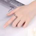 wholesale S925 Sterling Silver Retro Irregular Smooth Minimalist Cool Hip-Hop Thai Silver Pig Nose Adjustable Ring-0-1