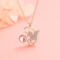 wholesale 925 Sterling Silver Unicorn Necklace Ins Niche Design Handmade Jewelry Birthday Gift for Girlfriend-0-2