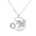 wholesale 925 Sterling Silver Unicorn Necklace Ins Niche Design Handmade Jewelry Birthday Gift for Girlfriend-0-4