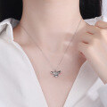 wholesale S925 Sterling Silver Fashionable and Playful Little Bee Necklace, Popular Minimalist Style for Girls, Vacation Vibe Pendant-0-3