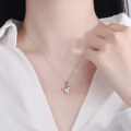 wholesale S925 Sterling Silver Flying Dove Necklace Women's Collarbone Chain Korean Style Personalized Fashion Minimalist Design Student Peace Pigeon-0-2
