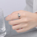 wholesale S925 Sterling Silver English Love Ring for Women, Trendy Korean Style, Minimalist and Versatile Korean Jewelry-0-3