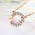 wholesale 925 Sterling Silver Four-Leaf Clover Necklace Women's Trendy Collarbone Chain Simple Forest Style Fresh Wind Internet Celebrity Personality Niche Design-0-2