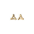 wholesale S925 Sterling Silver Ear Studs for Women, Korean Minimalist Geometric Triangle Hollow Square Ear Accessories G7348-0-4