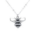wholesale S925 Sterling Silver Fashionable and Playful Little Bee Necklace, Popular Minimalist Style for Girls, Vacation Vibe Pendant-0-4
