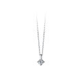 wholesale Sterling Silver S925 Korean Style Minimalist Small Single Diamond Necklace for Women Sweet and Fresh Japanese Collarbone Chain D8424-0-4