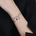 wholesale S925 Sterling Silver Cross Heart Bracelet, Trendy Ins Style, Personalized Woven Hip-Hop Fashion, Korean and Japanese Style-0-3
