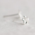 wholesale S925 Sterling Silver Floral Earrings for Women, Korean-style Sweet and Lovely Five-Petal Flower Studs, Delicate Frangipani Ear Accessories E0719-0-2