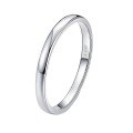 wholesale S925 Sterling Silver Cloud-Pull Jewelry 2mm Men's and Women's Couple Rings, Plain Band Rings, Direct from Manufacturer-0-4