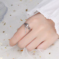 wholesale S925 Sterling Silver Love Lock Arrow Open Ring for Women, Trendy and Unique Niche Design Stackable Ring-0-2