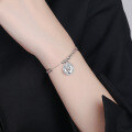 wholesale S925 Sterling Silver Queen Head Coin Hip-Hop Ins Chain Bracelet Vintage Versatile Women's Accessory-0-2