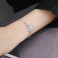 wholesale S925 Sterling Silver Queen Head Coin Hip-Hop Ins Chain Bracelet Vintage Versatile Women's Accessory-0-3