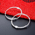 wholesale Metal material: s999 pure silver Baby bracelet with round beads, push-pull adjustable loop for infants and children, unisex, gift for full moon or first birthday-0-2