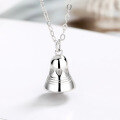 wholesale S925 Sterling Silver Christmas Series Cute Double Bell Necklace for Women, Ins Minimalist Korean Style Elegant Collarbone Chain Creative Niche-0-1