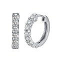 wholesale S925 Sterling Silver White Gold Diamond Stud Earrings, Chic Chanel-style Earrings, Direct from Manufacturer-0-4