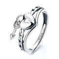 wholesale S925 Sterling Silver Love Lock Arrow Open Ring for Women, Trendy and Unique Niche Design Stackable Ring-0-4