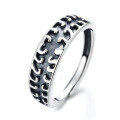 wholesale S925 Sterling Silver Vintage Pattern Engraved Totem Ring, Individualistic Fashion Hip Hop Street Style Punk Trendy Ring-0-4