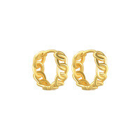wholesale S925 Sterling Silver Minimalist Vintage Chain Ear Clips, Fast Selling Creative Simple Personality Earrings For Women-Gold