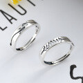 wholesale S925 Sterling Silver ECG Heartbeat Frequency Ring, Korean and Japanese Aesthetic, Fresh and Elegant Design, Ins Internet Celebrity Style-0-0