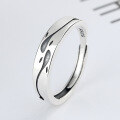 wholesale S925 Sterling Silver ECG Heartbeat Frequency Ring, Korean and Japanese Aesthetic, Fresh and Elegant Design, Ins Internet Celebrity Style-0-2