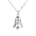 wholesale S925 Sterling Silver Christmas Series Cute Double Bell Necklace for Women, Ins Minimalist Korean Style Elegant Collarbone Chain Creative Niche-0-4