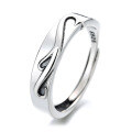 wholesale S925 Sterling Silver Water Ripple Ring, Love Intertwined, Korean Style Fashion Minimalist Elegance Popular Cross the River of Love Hand Jewelry-0-4