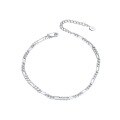 wholesale S925 Sterling Silver Cloud-Pull Jewelry, Floral-Inspired Mother-Daughter Anklet, INS Minimalist and Versatile, Popular European and American Style, Wholesale-0-4