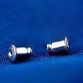 wholesale Sterling silver ear studs, bullet-shaped earrings with platinum-plated ear backs, silver earring clasp accessories Sold separately, no individual orders-0-2