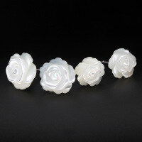 wholesale S925 Silver Ear Studs Women Korean Style White Mother-of-Pearl Shell Rose Flower Earrings Elegant Ear Jewelry E0121-s925 silver pair 8mm small 925 silver