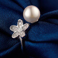 wholesale S925 silver ring pearl jewelry for women, multiple styles open-ended silver ring creative jewelry, cross-border best-selling hit product-0-2
