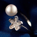wholesale S925 silver ring pearl jewelry for women, multiple styles open-ended silver ring creative jewelry, cross-border best-selling hit product-0-3