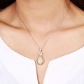 wholesale 925 Silver with Certificate, Waterdrop Hetian Jade Pendant Necklace, Wholesale Ethnic Style Large Jade Pendant, White Jade Ornament-0-6