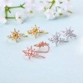 wholesale [925 Sterling Silver] Natural Topaz Star Earrings for Women, European and American Style Fashion Ear Hook Jewelry for Cross-Border Wholesale-0-1