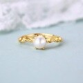 wholesale [925 Sterling Silver] Love Like Beauty Natural Round Freshwater Pearl Ring, Japanese and Korean Autumn and Winter New Style Hand Accessories Wholesale-0-3