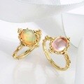 wholesale 925 Sterling Silver Rose Quartzt Lemon Opal Ring for Women, Love Rumei European and American Gemstone Autumn New Style, Dropshipping-0-3