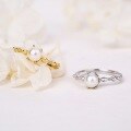 wholesale [925 Sterling Silver] Love Like Beauty Natural Round Freshwater Pearl Ring, Japanese and Korean Autumn and Winter New Style Hand Accessories Wholesale-0-1