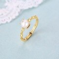 wholesale [925 Sterling Silver] Love Like Beauty Natural Round Freshwater Pearl Ring, Japanese and Korean Autumn and Winter New Style Hand Accessories Wholesale-0-2