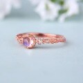 wholesale S925 Sterling Silver Wholesale Spring New Arrival Japanese Korean Light Luxury Style Blue Moonstone Ring Natural Colored Gemstone Jewelry-0-2