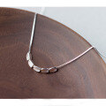 wholesale 925 Sterling Silver Small Silver Bean Short Choker Necklace, Bean Grain Necklace, Lucky Charm Ins Niche Jewelry D0612-0-0