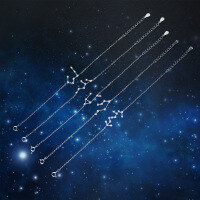 wholesale Metal S925 Silver 12 Zodiac Signs Bracelet for Women Korean Style Sweet and Simple Student Best Friend Sweet Wholesale S1815-S925 Silver Aquarius 925 Silver