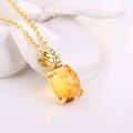 wholesale Metal material first, Japanese-style light jewelry sweet and lively pineapple pendant casual and versatile elegant pink crystal necklace for women wholesale-0-3