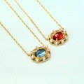 wholesale 9K Gold Elegant and Fairness-Enhancing Women's Necklace, Versatile and Unique Mozambican Garnet Pendant, Exquisite Craftsmanship Wholesale-0-3