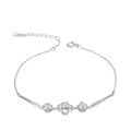 wholesale S925 Sterling Silver Four-Leaf Clover Bracelet for Women, Small Exclusive Design with Zirconia Floral Accents, Cross-Border New Accessory-0-4